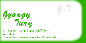 gyorgy tury business card